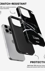iPhone 15 Pro Tough Case – Custom - Black Marble - View 2
