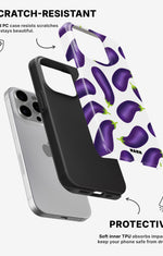 iPhone 15 Pro Tough Case – Eggplant Pattern - View 2