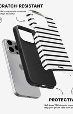 iPhone 15 Pro Tough Case – Black Stripes - View 2