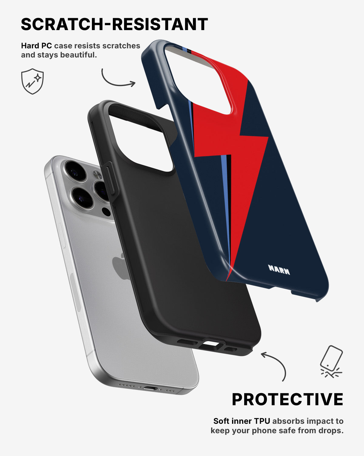 iPhone 15 Pro Tough Case – Blue Bowie - View 2