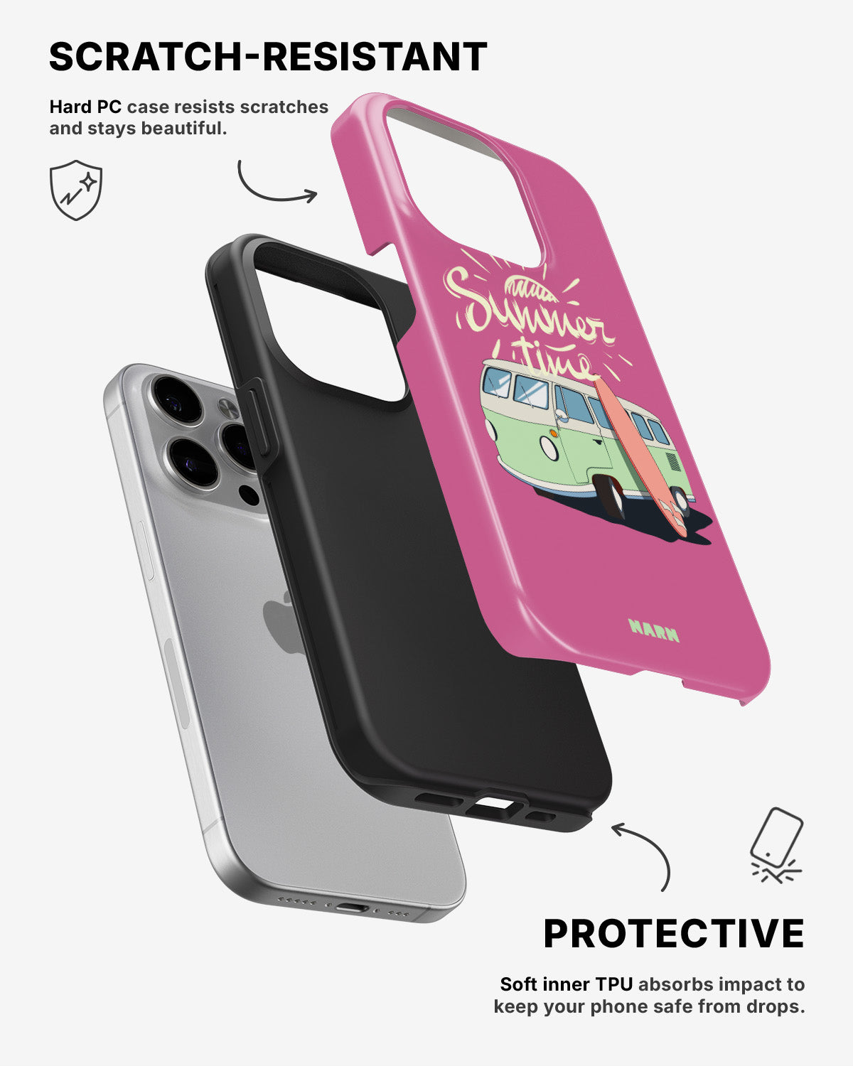iPhone 15 Pro Tough Case – Summer Van - View 2