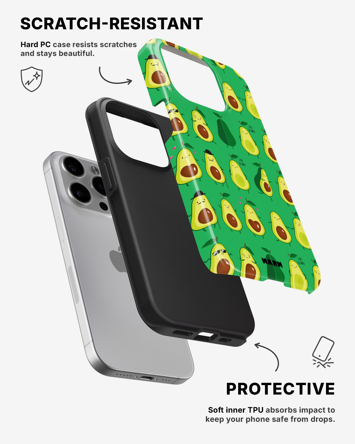 iPhone 15 Pro Tough Case – Avocado Mood - View 2