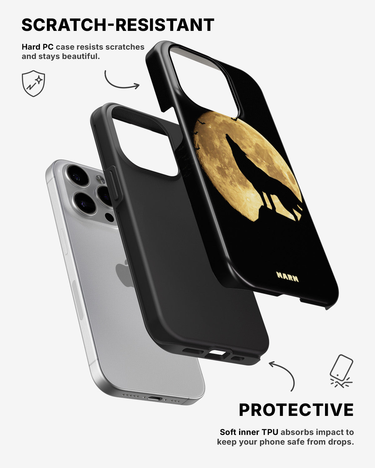 iPhone 15 Pro Tough Case – Wolf - View 2