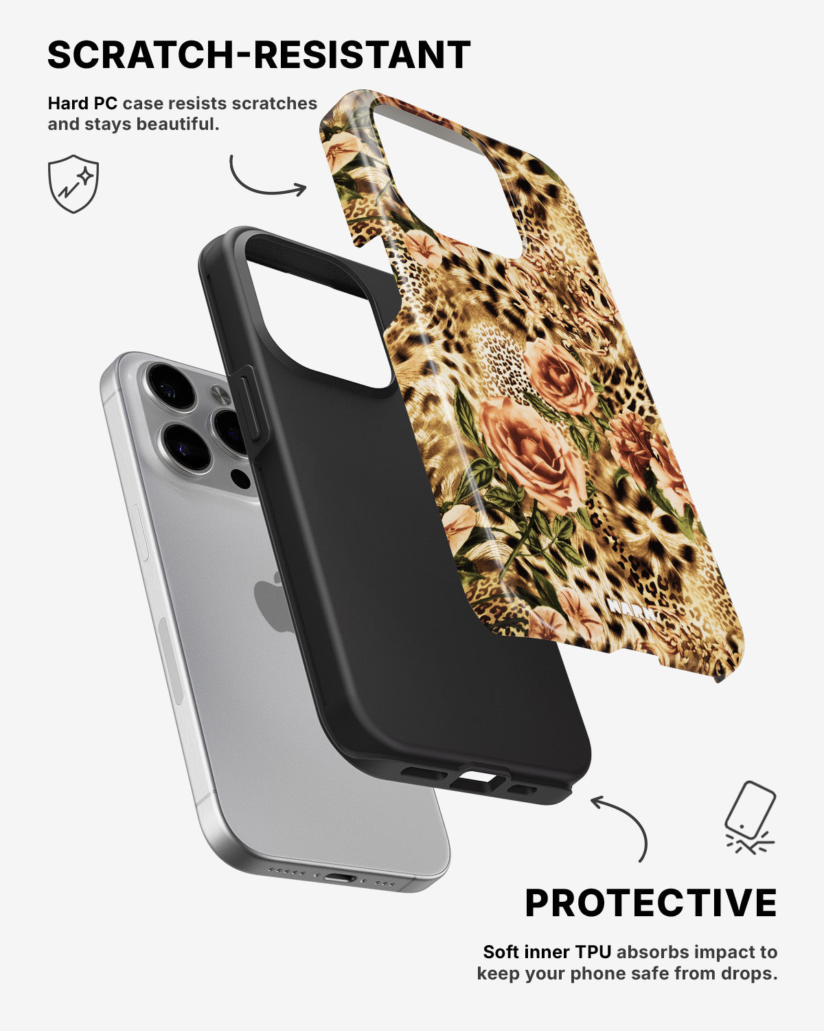 iPhone 15 Pro Tough Case – Leo Roses - View 2