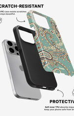 iPhone 15 Pro Tough Case – Paisley Green - View 2