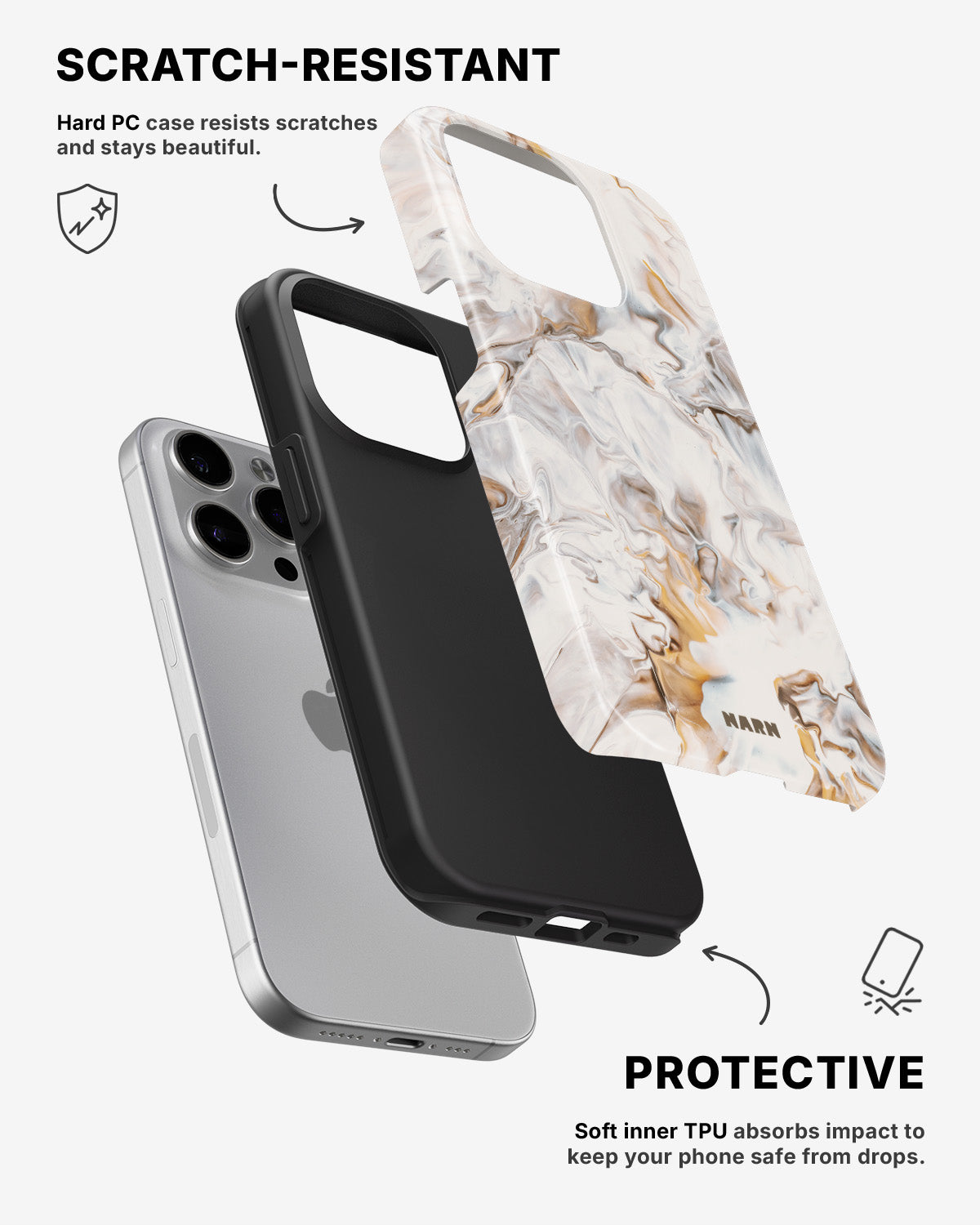 iPhone 15 Pro Tough Case – Icy Caramel - View 2