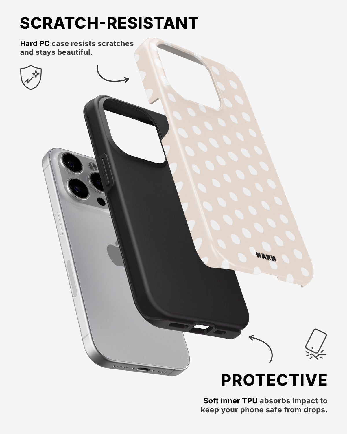 iPhone 15 Pro Tough Case – Almond - View 2