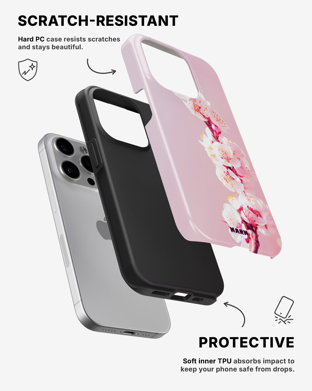 iPhone 15 Pro Tough Case – Pink Harmony - View 2