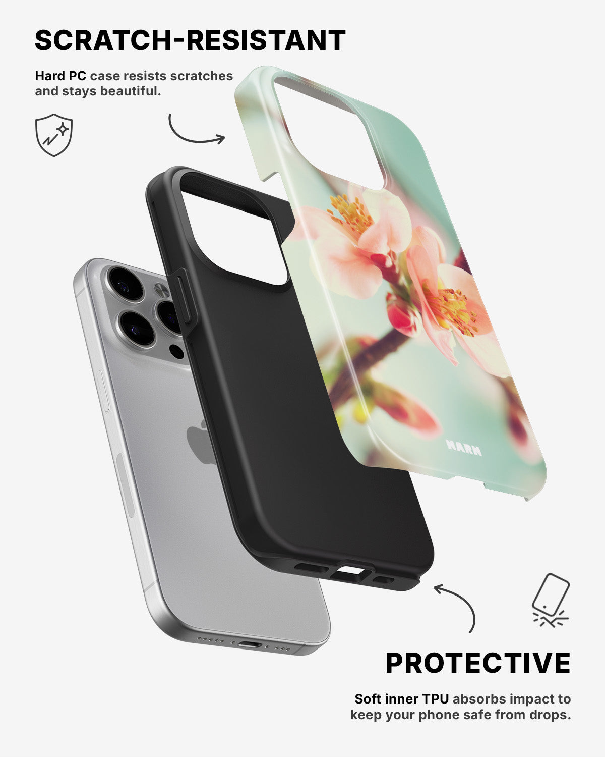 iPhone 15 Pro Tough Case – Sweet Bloom - View 2