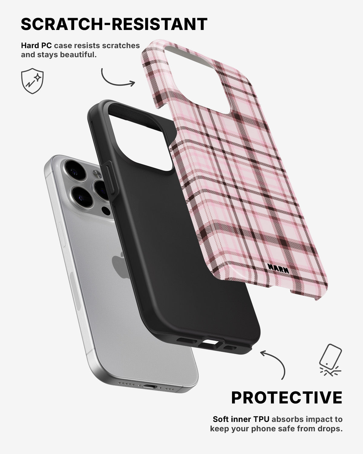 iPhone 15 Pro Tough Case – Plaid Skirt - View 2
