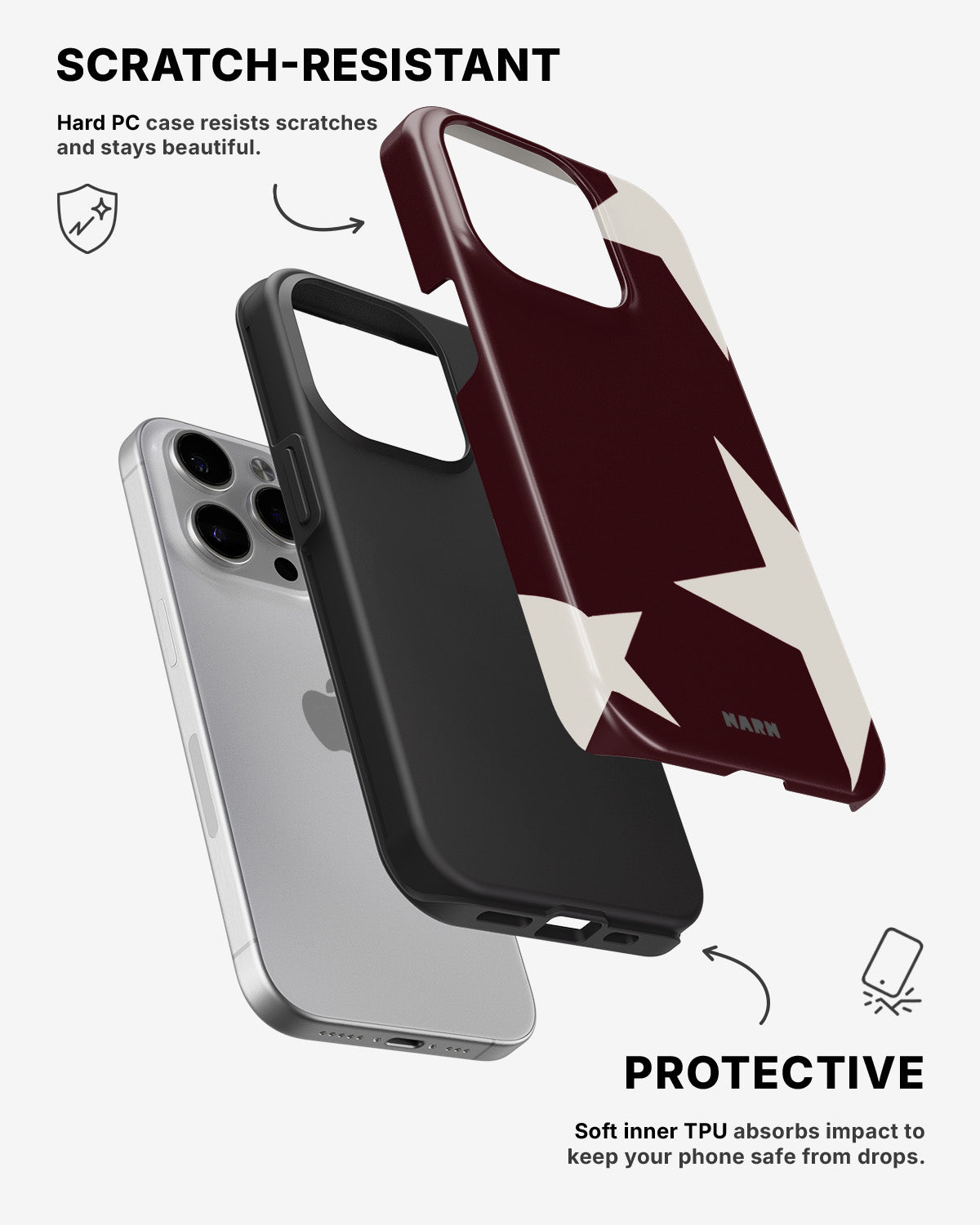 iPhone 15 Pro Tough Case – Rouge Star - View 2