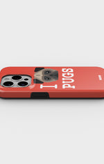 iPhone 15 Pro Tough Case – I Love Pugs - View 3