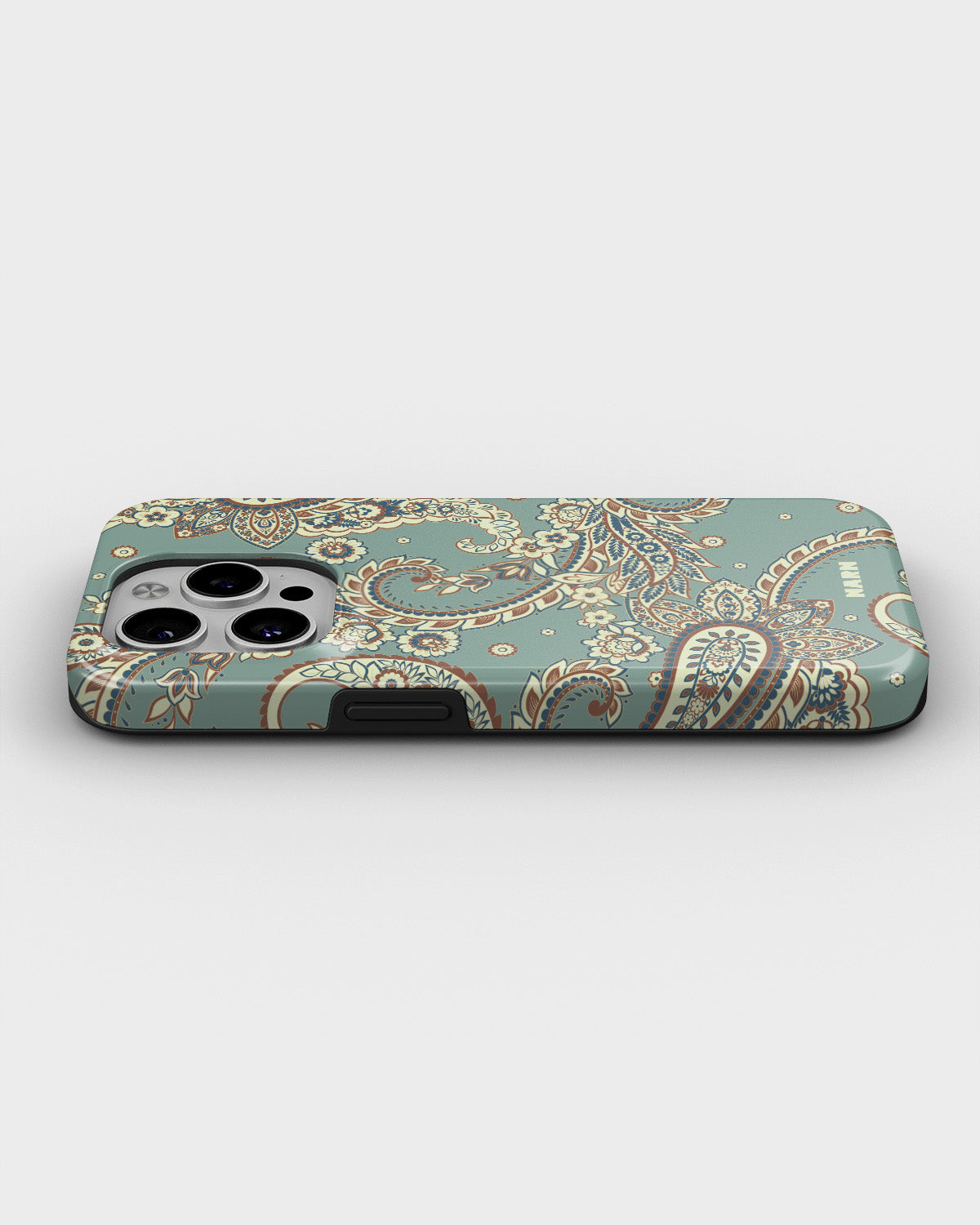 iPhone 15 Pro Tough Case – Paisley Green - View 3