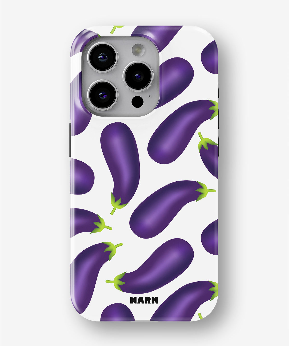 iPhone 14 Pro Tough Case – Eggplant Pattern - View 1