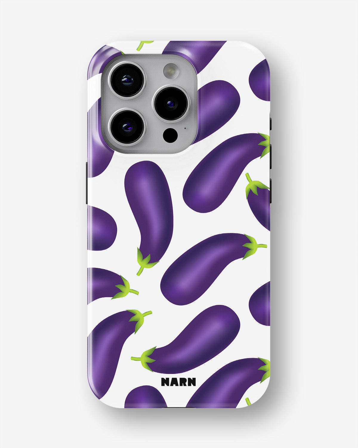 iPhone 14 Pro Tough Case – Eggplant Pattern - View 1