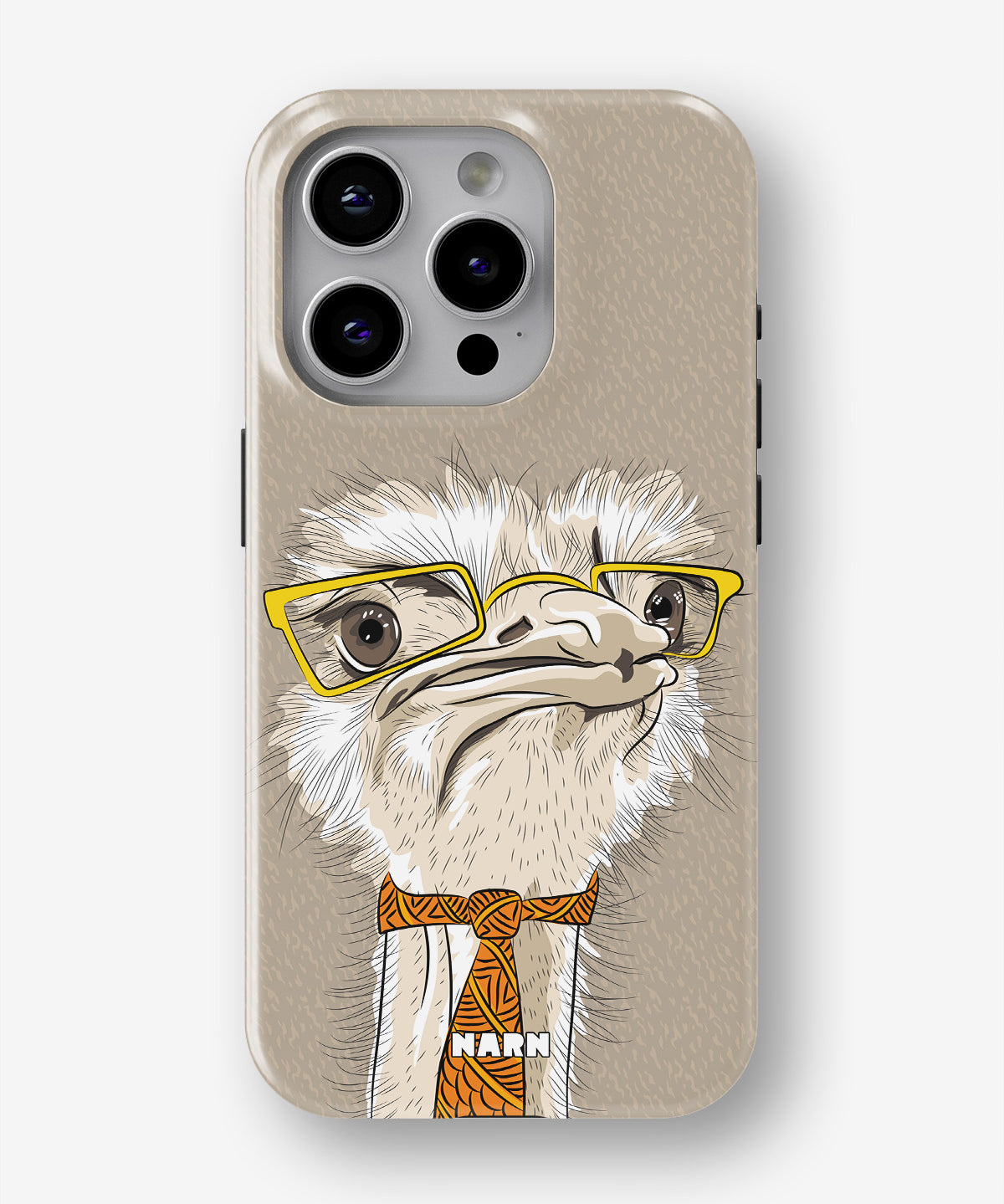 iPhone 14 Pro Tough Case – Hipster Ostrich - View 1