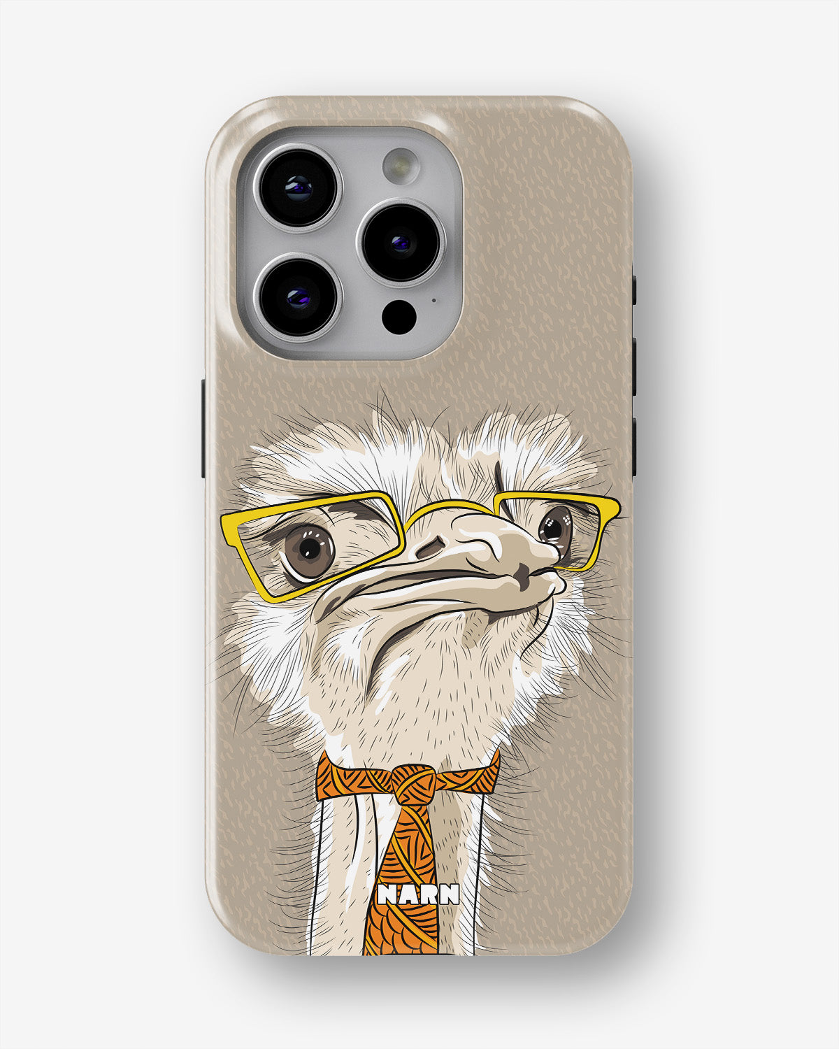 iPhone 14 Pro Tough Case – Hipster Ostrich - View 1