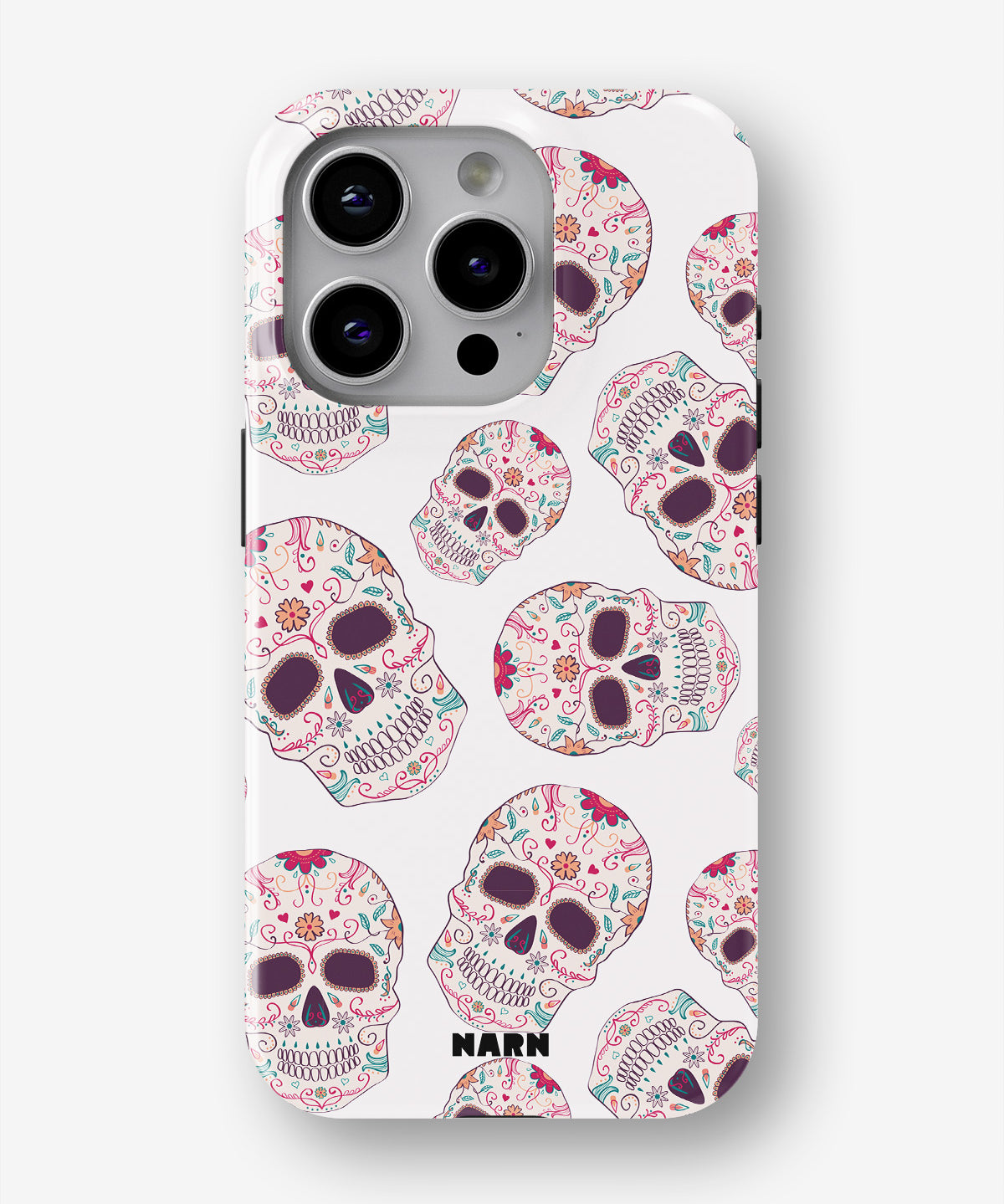 iPhone 14 Pro Tough Case – Calavera Skulls - View 1