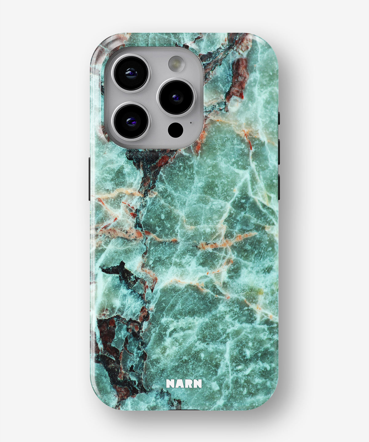 iPhone 14 Pro Tough Case – Green Marble - View 1