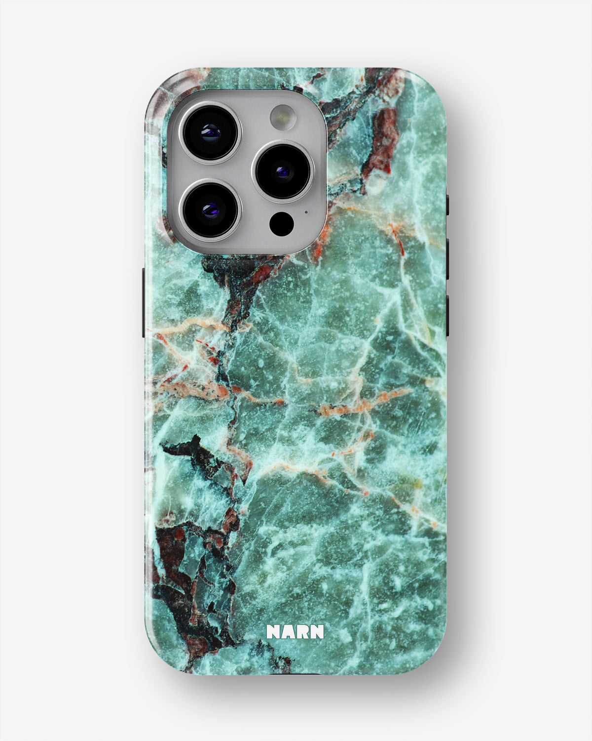 iPhone 14 Pro Tough Case – Green Marble - View 1