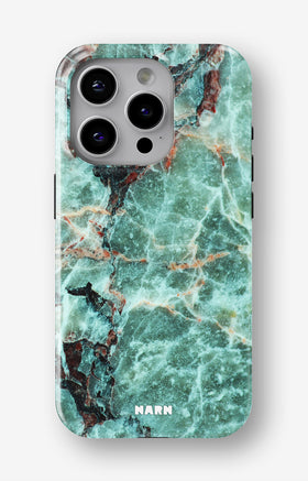 iPhone 14 Pro Tough Case – Green Marble - View 1