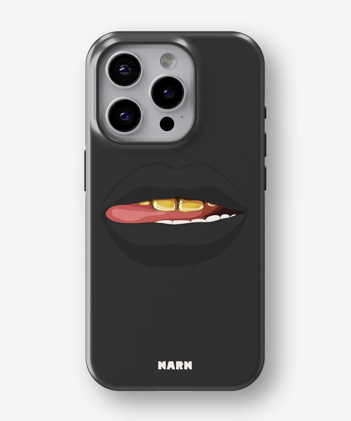 iPhone 14 Pro Tough Case – Golden Lips - View 1