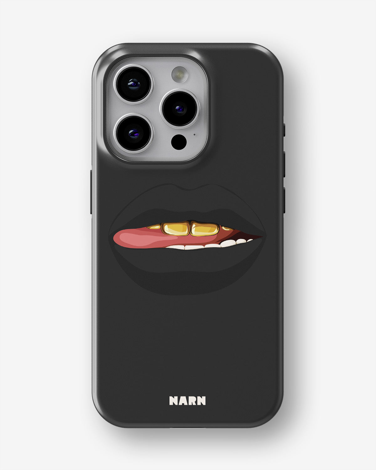iPhone 14 Pro Tough Case – Golden Lips - View 1