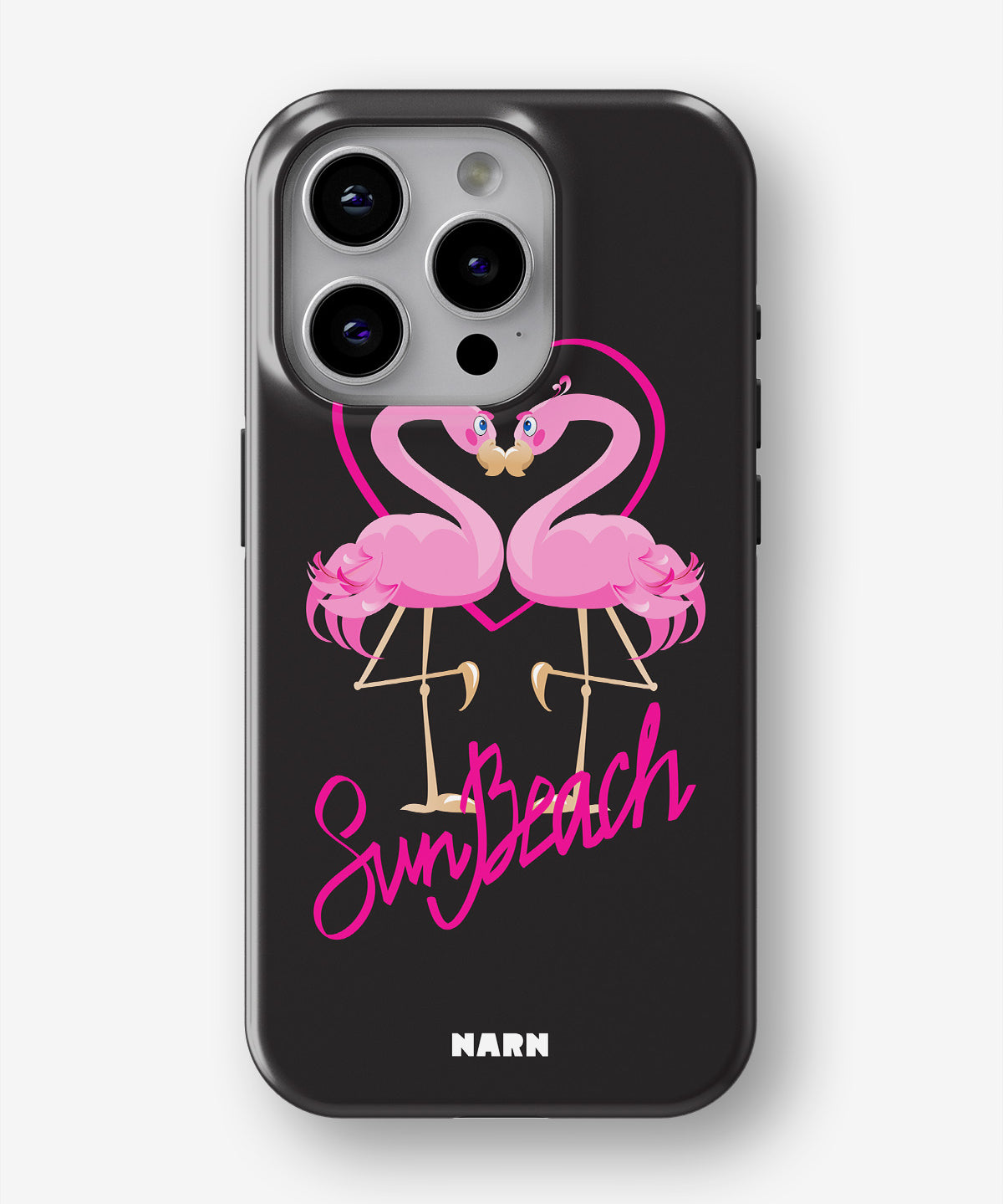 iPhone 14 Pro Tough Case – Beach Flamingo - View 1