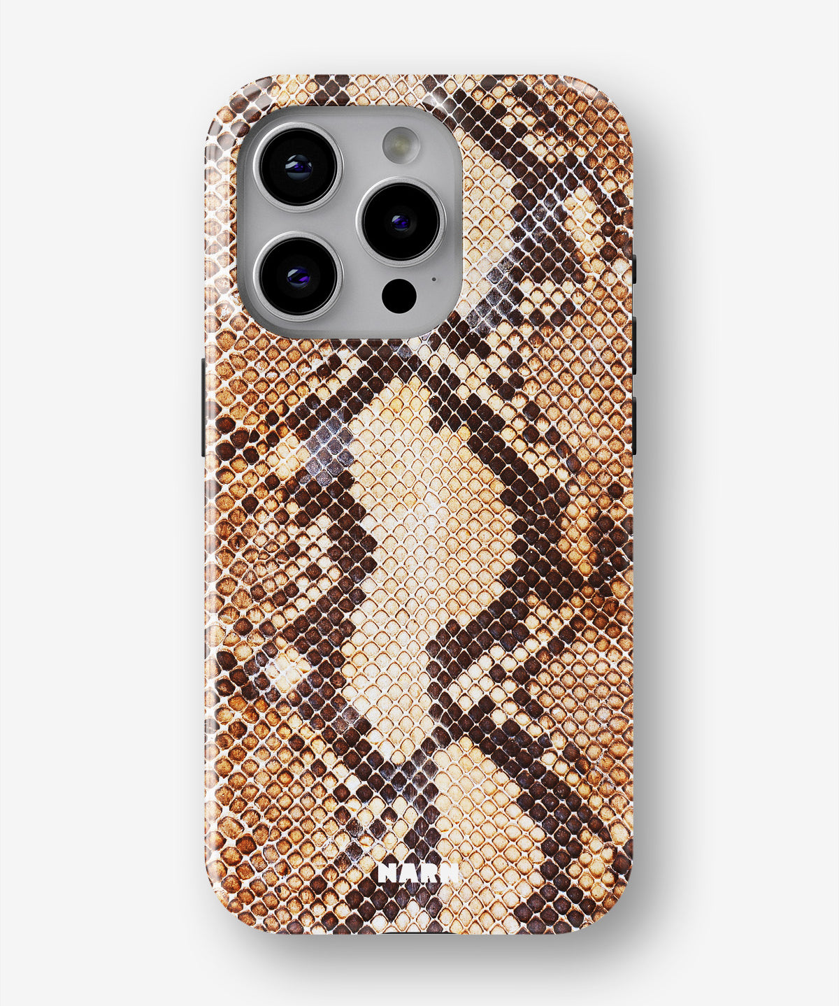 iPhone 14 Pro Tough Case – Brown Snakeskin - View 1