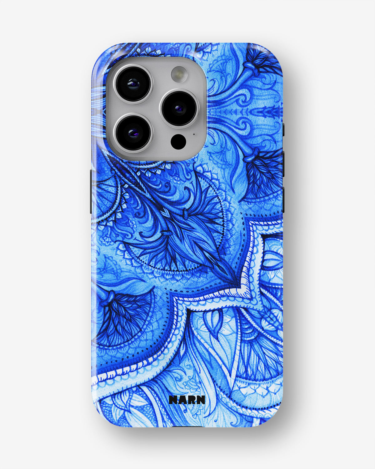 iPhone 14 Pro Tough Case – Blue Vintage - View 1