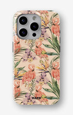 iPhone 14 Pro Tough Case – Flamingos & Flowers - View 1