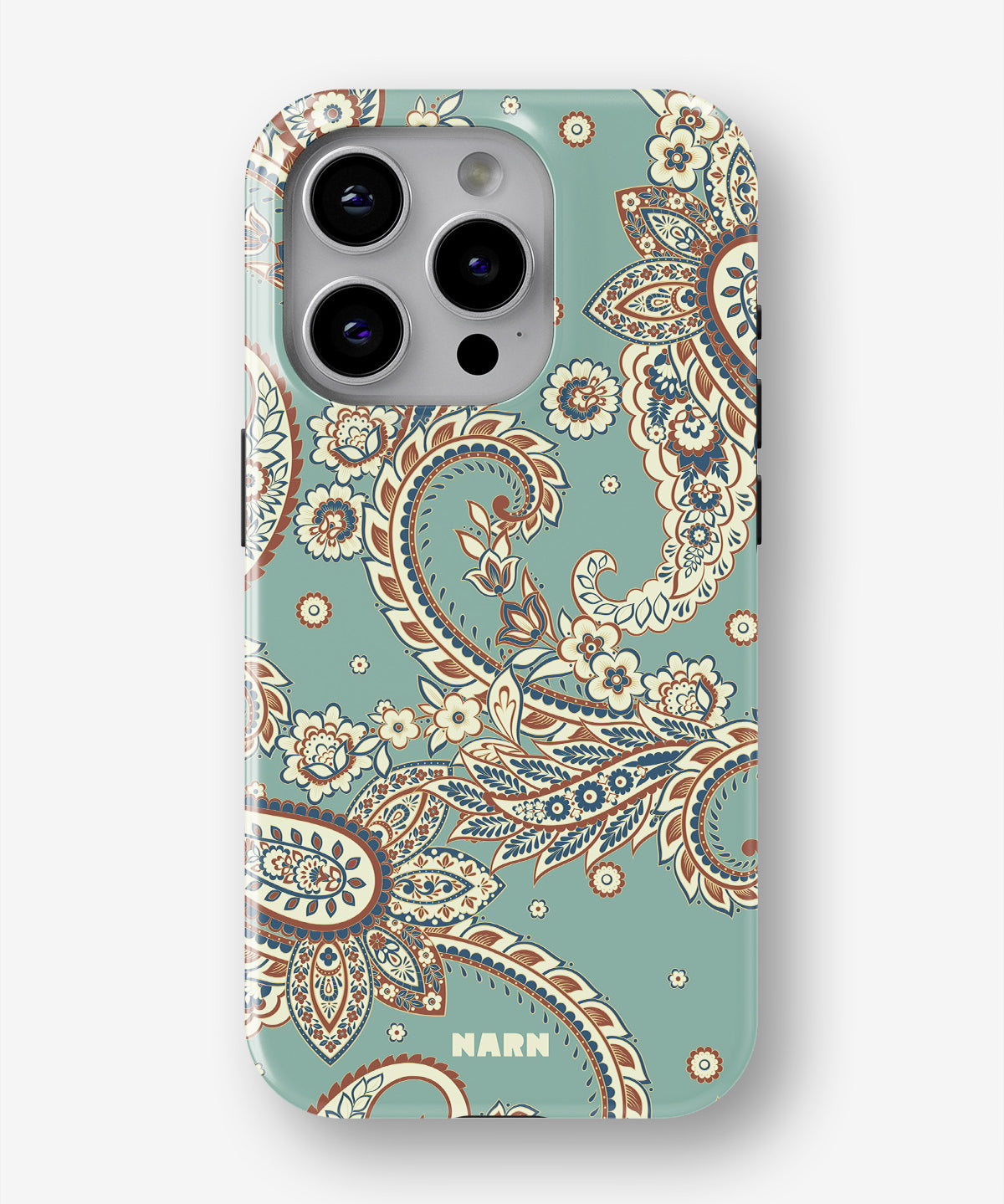 iPhone 14 Pro Tough Case – Paisley Green - View 1