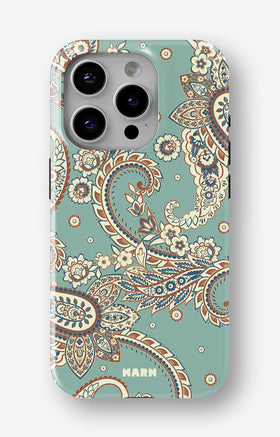 iPhone 14 Pro Tough Case – Paisley Green - View 1