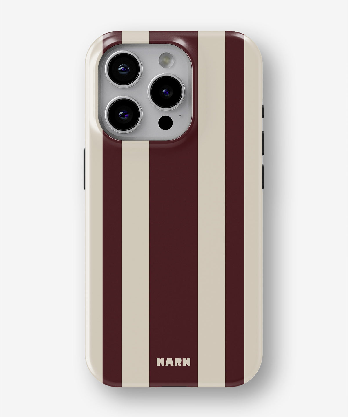 iPhone 14 Pro Tough Case – Bordeaux Stripe - View 1