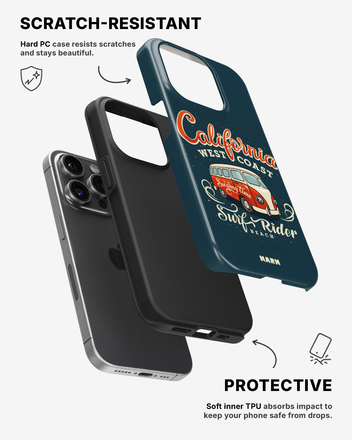 iPhone 14 Pro Tough Case – California Surf - View 2