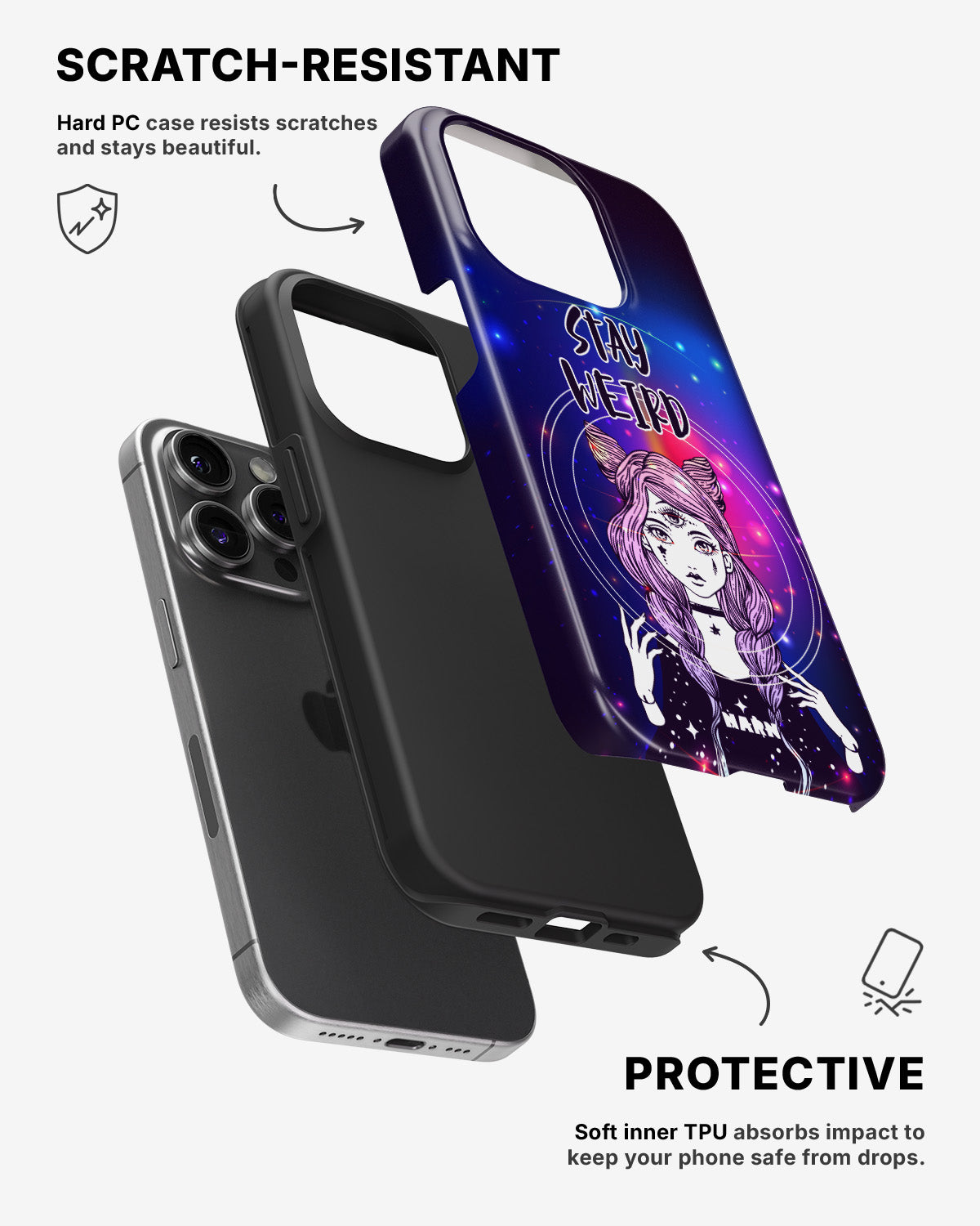 iPhone 14 Pro Tough Case – Galactic Weird - View 2
