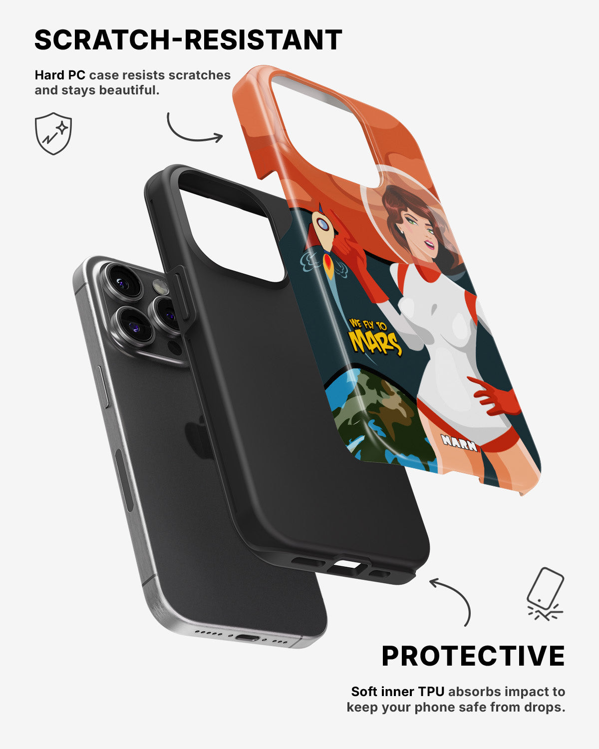 iPhone 14 Pro Tough Case – We Fly To Mars - View 2