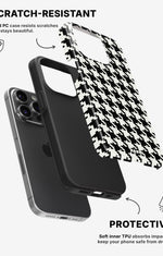 iPhone 14 Pro Tough Case – Houndstooth - View 2