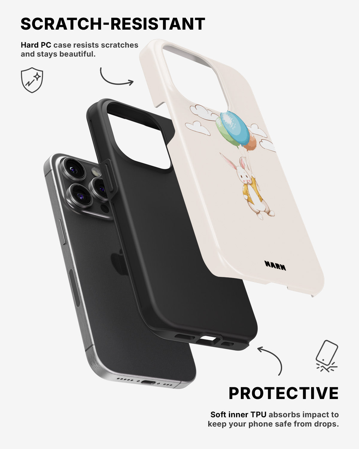 iPhone 14 Pro Tough Case – Flying Rabbit - View 2