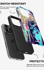 iPhone 14 Pro Tough Case – Abstract Cat - View 2