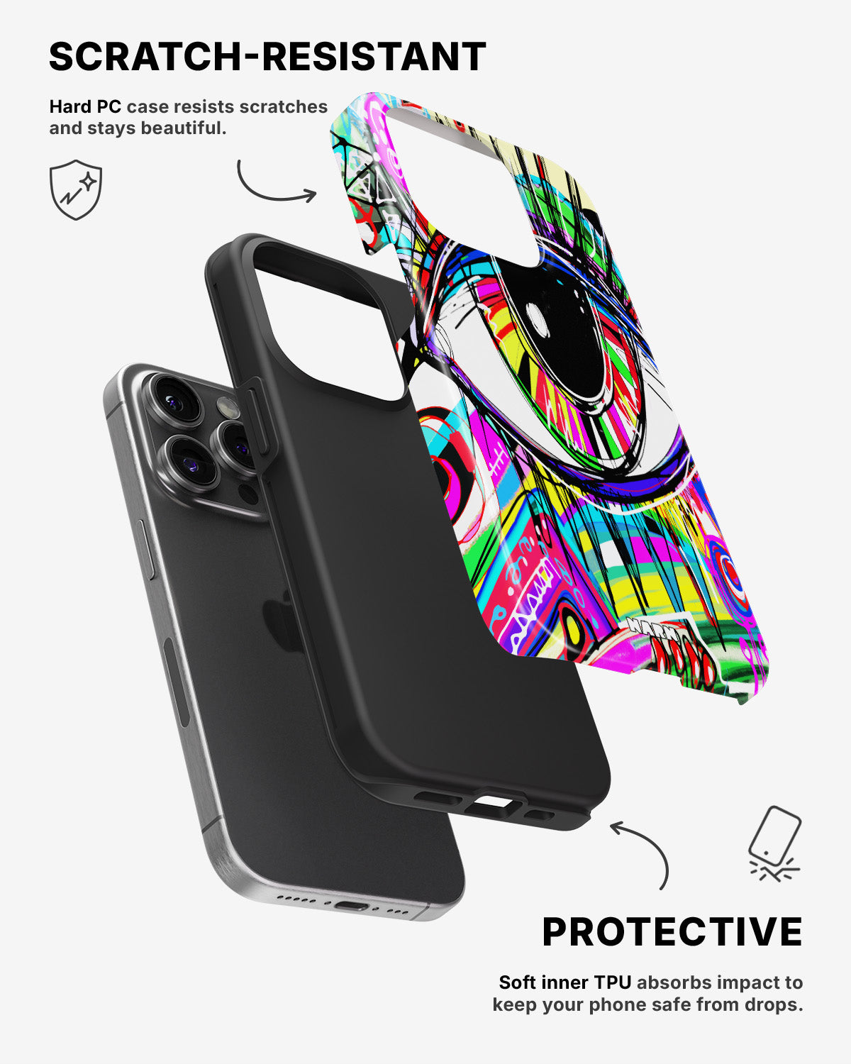 iPhone 14 Pro Tough Case – Abstract Eye - View 2