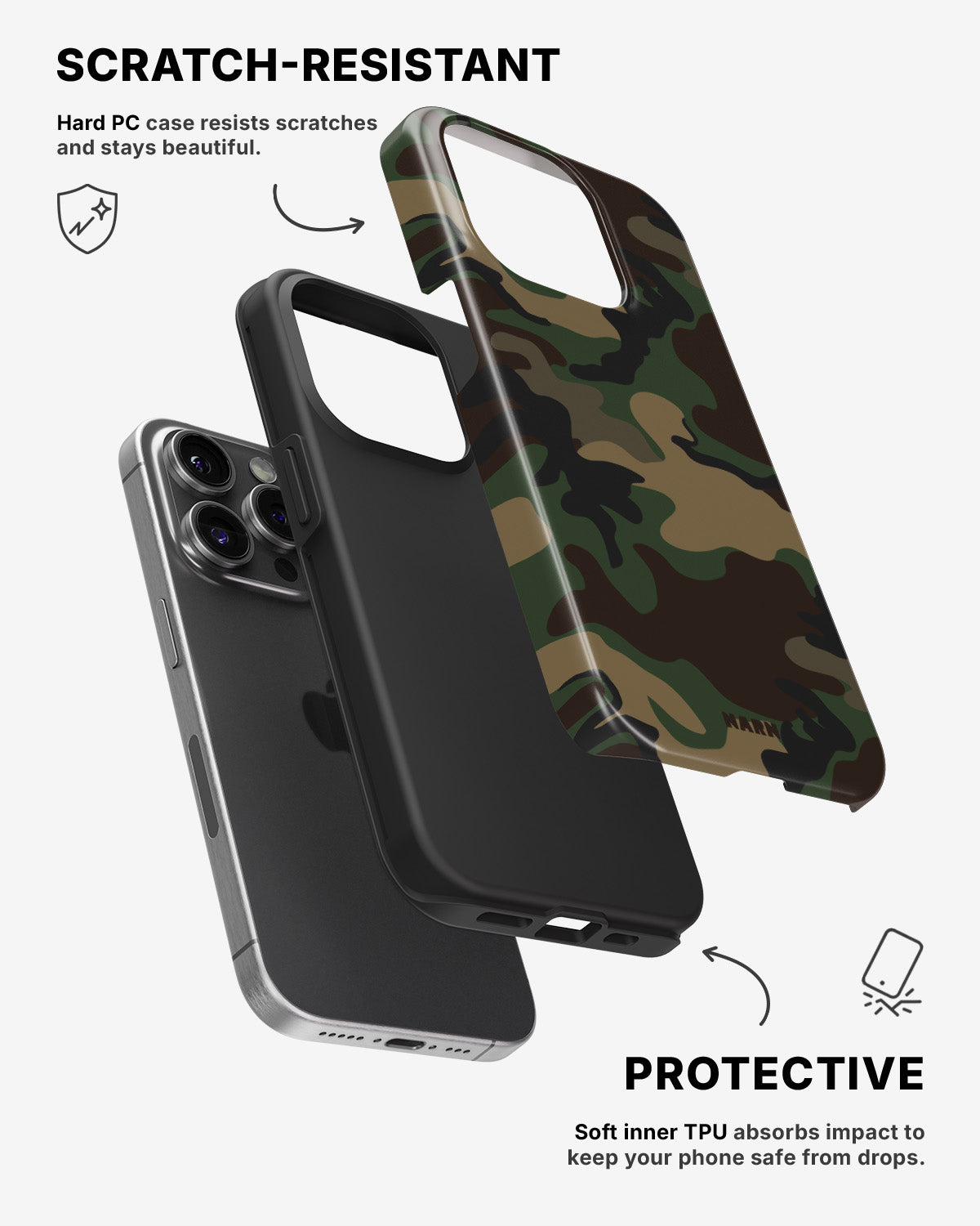 iPhone 14 Pro Tough Case – Camouflage - View 2
