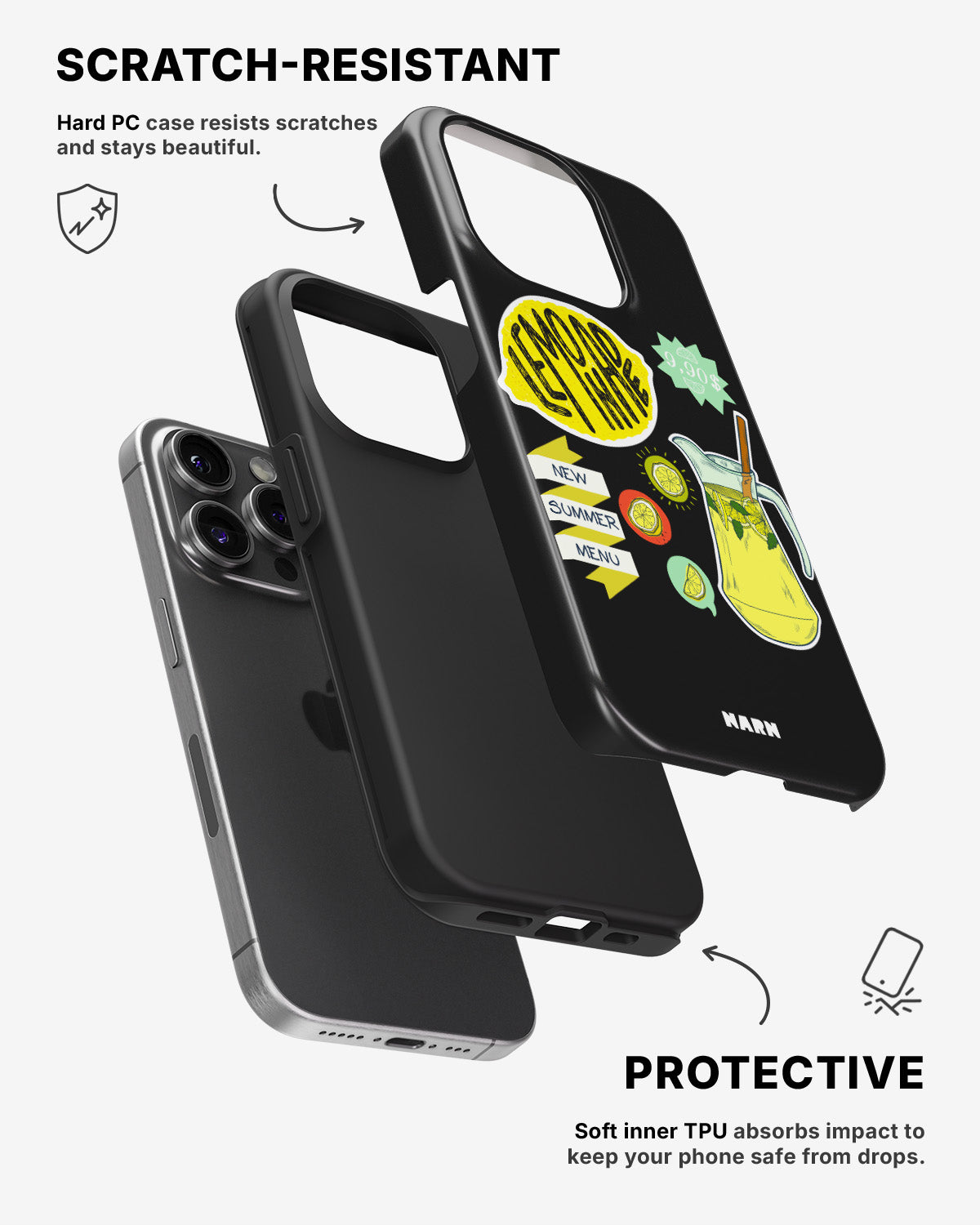 iPhone 14 Pro Tough Case – Lemon Summer - View 2