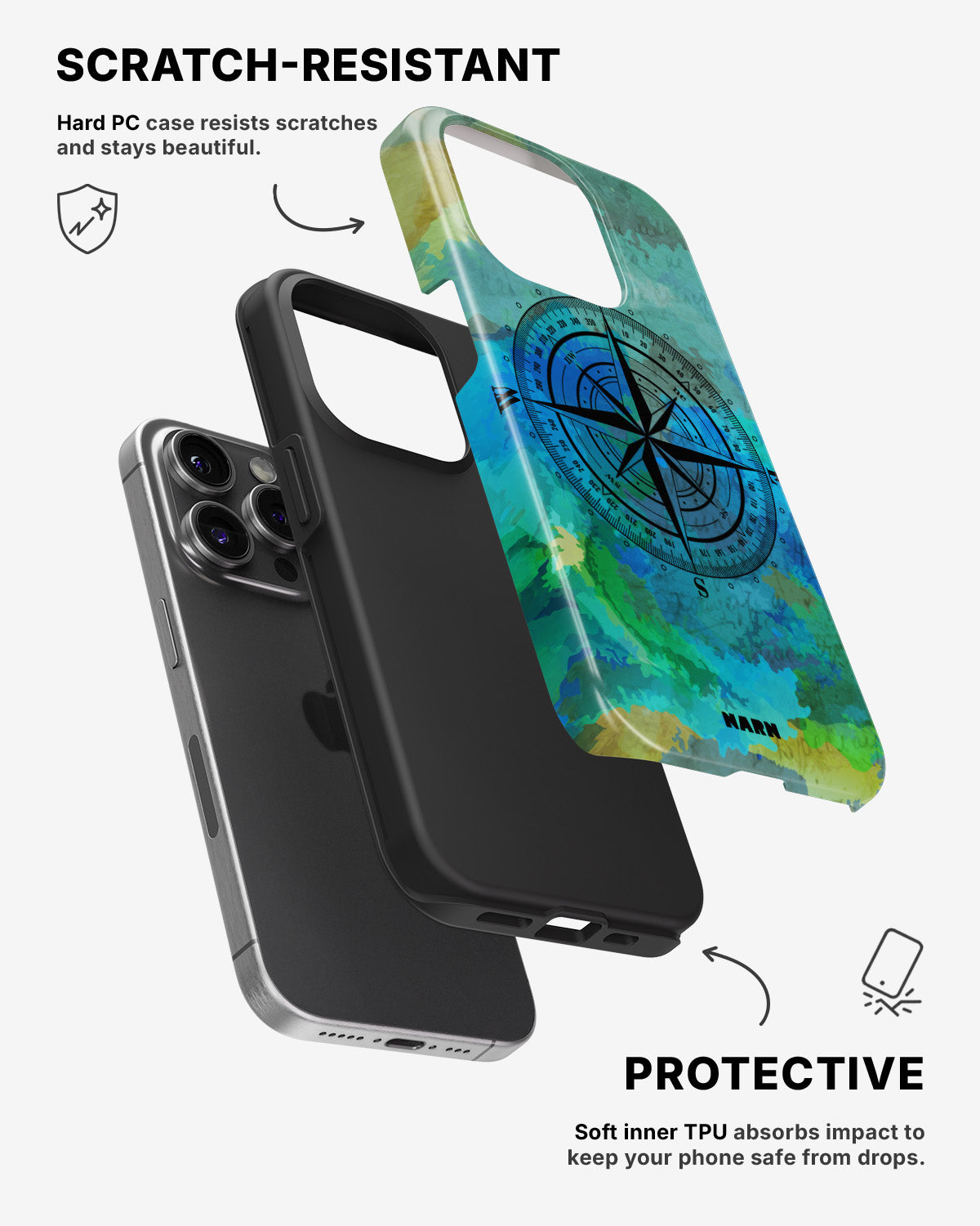 iPhone 14 Pro Tough Case – Compass - View 2