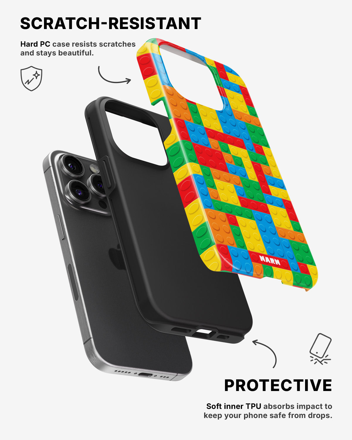 iPhone 14 Pro Tough Case – Building Bricks - View 2