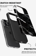 iPhone 14 Pro Tough Case – Black Marble - View 2