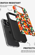 iPhone 14 Pro Tough Case – Retro Geometric - View 2