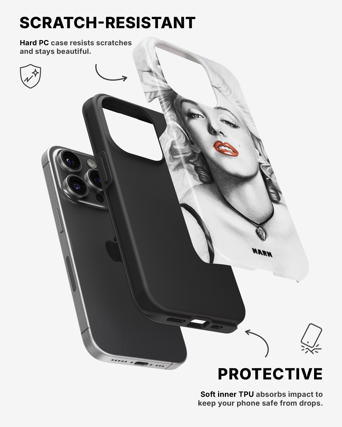 iPhone 14 Pro Tough Case – Marilyn - View 2