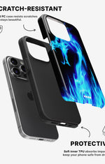 iPhone 14 Pro Tough Case – Blue Flames Dragon - View 2