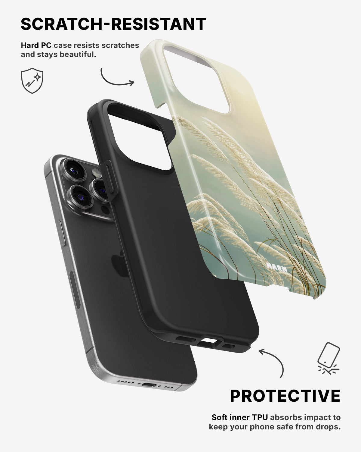 iPhone 14 Pro Tough Case – Windy Pampas - View 2